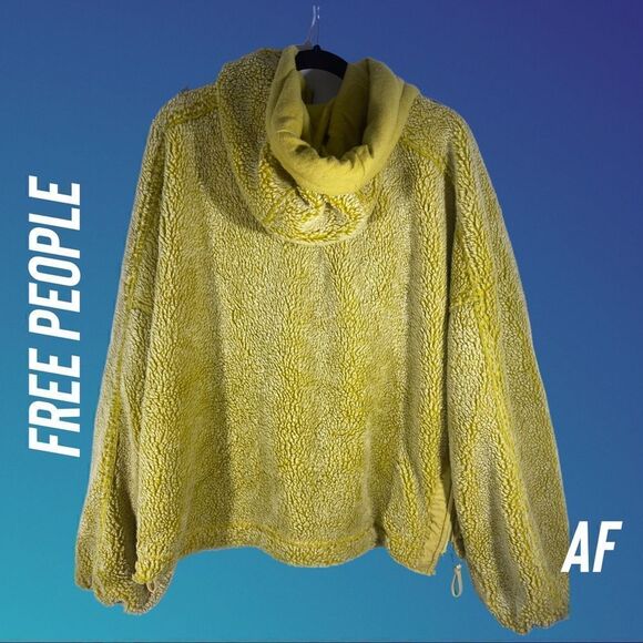 FREE PEOPLE MOUNTAIN AIR FLEECE JACKET NWT NEW SABLE LARGE - Picture 3 of 9